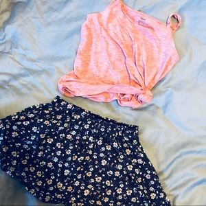 🌺Girls floral skirt